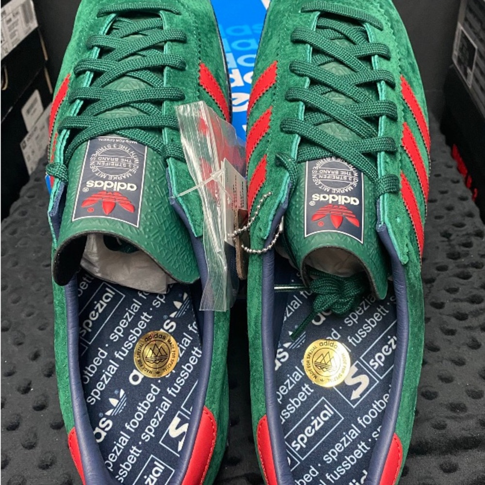 Gary Aspden adidas Originals Blackburn SPZL “Collegiate Green/Scarlet” RARE SIZE - Picture 5 of 10